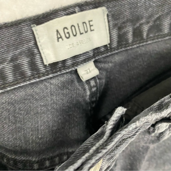Agolde Riley Cut Black Jeans Size 27 - Picture 3 of 10